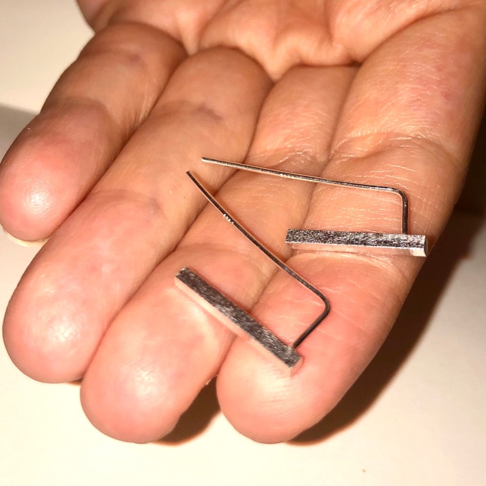 Short Bar Earrings - Picture 5 of 5